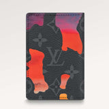 Louis Vuitton LV Unisex Pocket Organizer Red Sunset Monogram Eclipse Coated Canvas Shoulder Bag