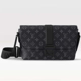 Louis Vuitton LV Unisex S-Cape Messenger Monogram Eclipse Coated Canvas Cowhide Leather Handbag