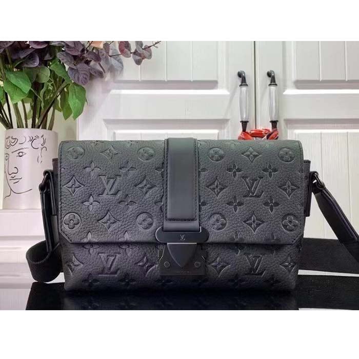Louis Vuitton LV Unisex S-Cape Messenger Taurillon Monogram Embossed Cowhide Leather Handbag