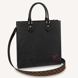 Louis Vuitton LV Unisex Sac Plat PM Black Epi Grained Cowhide Leather Handbag
