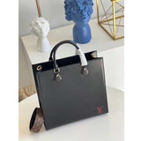 Louis Vuitton LV Unisex Sac Plat PM Black Epi Grained Cowhide Leather Handbag