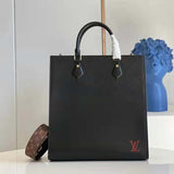 Louis Vuitton LV Unisex Sac Plat PM Black Epi Grained Cowhide Leather Handbag