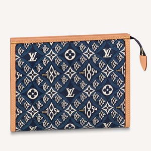 Louis Vuitton LV Unisex Since 1854 Toiletry Pouch 26 Monogram Flowers Canvas Clutch