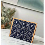 Louis Vuitton LV Unisex Since 1854 Toiletry Pouch 26 Monogram Flowers Canvas Clutch