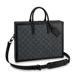 Louis Vuitton LV Unisex Soft Trunk Briefcase Monogram Eclipse Canvas Handbag