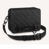 Louis Vuitton LV Unisex Steamer Messenger Monogram Cowhide Taurillon Leather Handbag