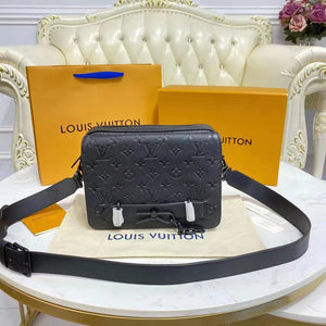 Louis Vuitton LV Unisex Steamer Messenger Monogram Cowhide Taurillon Leather Handbag