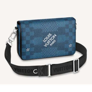 Louis Vuitton LV Unisex Studio Messenger Damier Graphite 3D Canvas Handbag