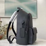 Louis Vuitton LV Unisex Takeoff Backpack Black Grained Calf Leather