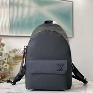 Louis Vuitton LV Unisex Takeoff Backpack Black Grained Calf Leather