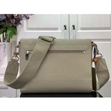 Louis Vuitton LV Unisex Takeoff Messenger Sage Cowhide Leather Textile Lining Handbag