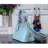 Louis Vuitton LV Women Alma BB Handbag Lagoon Turquoise Epi Grained Cowhide Leather