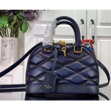 Louis Vuitton LV Women Alma BB Handbag Navy Blue Lamb Leather Cowhide