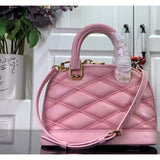 Louis Vuitton LV Women Alma BB Handbag Rosabella Pink Lamb Cowhide Leather