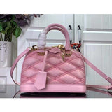 Louis Vuitton LV Women Alma BB Handbag Rosabella Pink Lamb Cowhide Leather