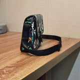 Louis Vuitton LV Women Archy Messenger MM Bag Graffiti Green Monogram Coated Canvas