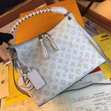 Louis Vuitton LV Women Beaubourg Hobo Bag Snow White Mahina Perforated Calf Leather