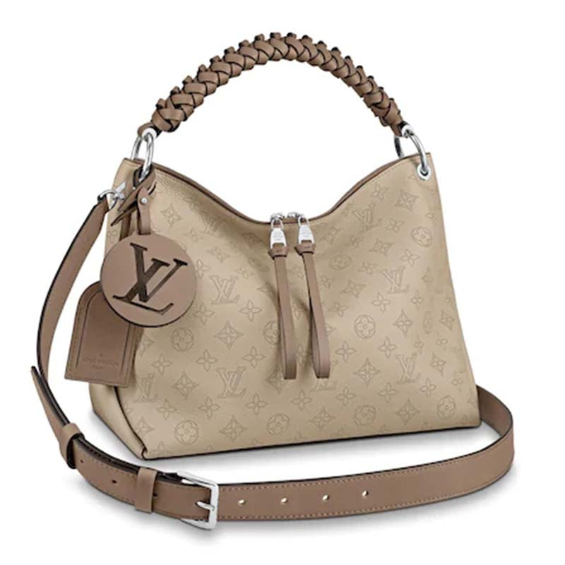 Louis Vuitton LV Women Beaubourg Hobo MM Mahina Calf Leather Shoulder Bag