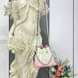 Louis Vuitton LV Women Bella Bucket Bag Gradient Pink Mahina Perforated Calf Leather