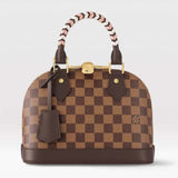 Louis Vuitton LV Women Braided Alma BB Brown Damier Ebene Coated Canvas Handbag