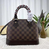 Louis Vuitton LV Women Braided Alma BB Brown Damier Ebene Coated Canvas Handbag