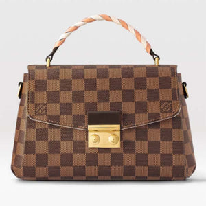Louis Vuitton LV Women Braided Croisette Brown Damier Ebene Coated Canvas Handbag