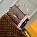 Louis Vuitton LV Women Braided Croisette Brown Damier Ebene Coated Canvas Handbag