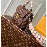 Louis Vuitton LV Women Braided Croisette Brown Damier Ebene Coated Canvas Handbag