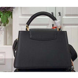 Louis Vuitton LV Women Capucines BB Handbag Black Taurillon Cowhide Leather