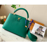 Louis Vuitton LV Women Capucines BB Handbag Emeraude Green Taurillon Leather