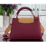 Louis Vuitton LV Women Capucines BB Handbag Griotte Red Arizona Taurillon Cowhide Leather