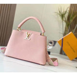 Louis Vuitton LV Women Capucines BB Handbag Rose Jasmin Taurillon Leather