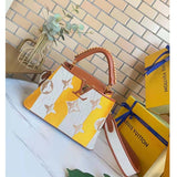 Louis Vuitton LV Women Capucines BB Handbag Yellow Calfskin Canvas