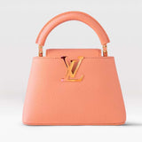 Louis Vuitton LV Women Capucines Mini Abricot Taurillon Leather Cowhide Handbag