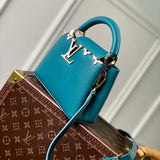 Louis Vuitton LV Women Capucines Mini Handbag Green Taurillon Cowhide Leather