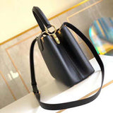 Louis Vuitton LV Women Capucines PM Taurillon Leather in Black Handbag