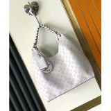 Louis Vuitton LV Women Carmel Hobo Bag White Mahina Perforated Calfskin Leather
