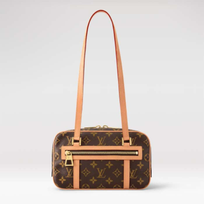 Louis Vuitton LV Women Cité Handbag Monogram Coated Canvas Cowhide Leather