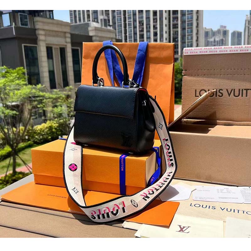 Louis Vuitton LV Women Cluny Mini Handbag Black Epi Grained Cowhide Leather