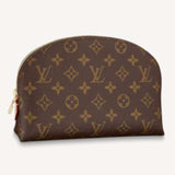 Louis Vuitton LV Women Cosmetic Pouch GM Coated Canvas Cowhide Leather Clutch