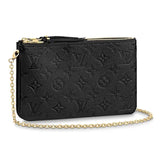 Louis Vuitton LV Women Double Zip Pochette Two-Tone Monogram Empreinte Clutch