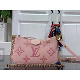 Louis Vuitton LV Women Easy Pouch Pink Monogram Empreinte Embossed Supple Grained Cowhide Clutch