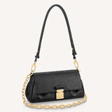 Louis Vuitton LV Women Favorite Black Monogram Empreinte Cowhide Leather Handbag