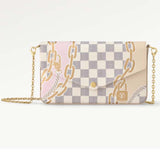 Louis Vuitton LV Women Félicie Pochette Damier Azur Coated Canvas Cotton Clutch