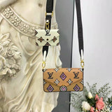 Louis Vuitton LV Women Félicie Strap Go Pochette Arizona Beige Crème Monogram Coated Canvas Clutch