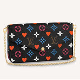 Louis Vuitton LV Women Game On Félicie Pochette Monogram Canvas-Black Clutch