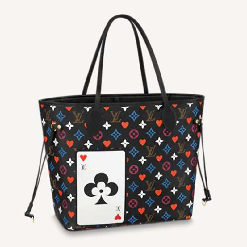 Louis Vuitton LV Women Game On Neverfull MM Monogram Flowers Canvas Tote