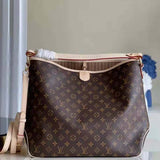 Louis Vuitton LV Women Graceful MM Hobo Classic Beige Monogram Coated Canvas Shoulder Bag
