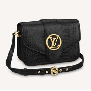 Louis Vuitton LV Women LV Pont 9 Shoulder Bag Crocodilian Alligator Leather