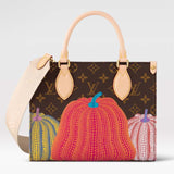 Louis Vuitton LV Women LV x YK OnTheGo PM Monogram Coated Canvas Pumpkin Print Tote